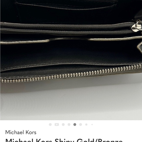 Michael Kors Gold Embossed Wallet#46